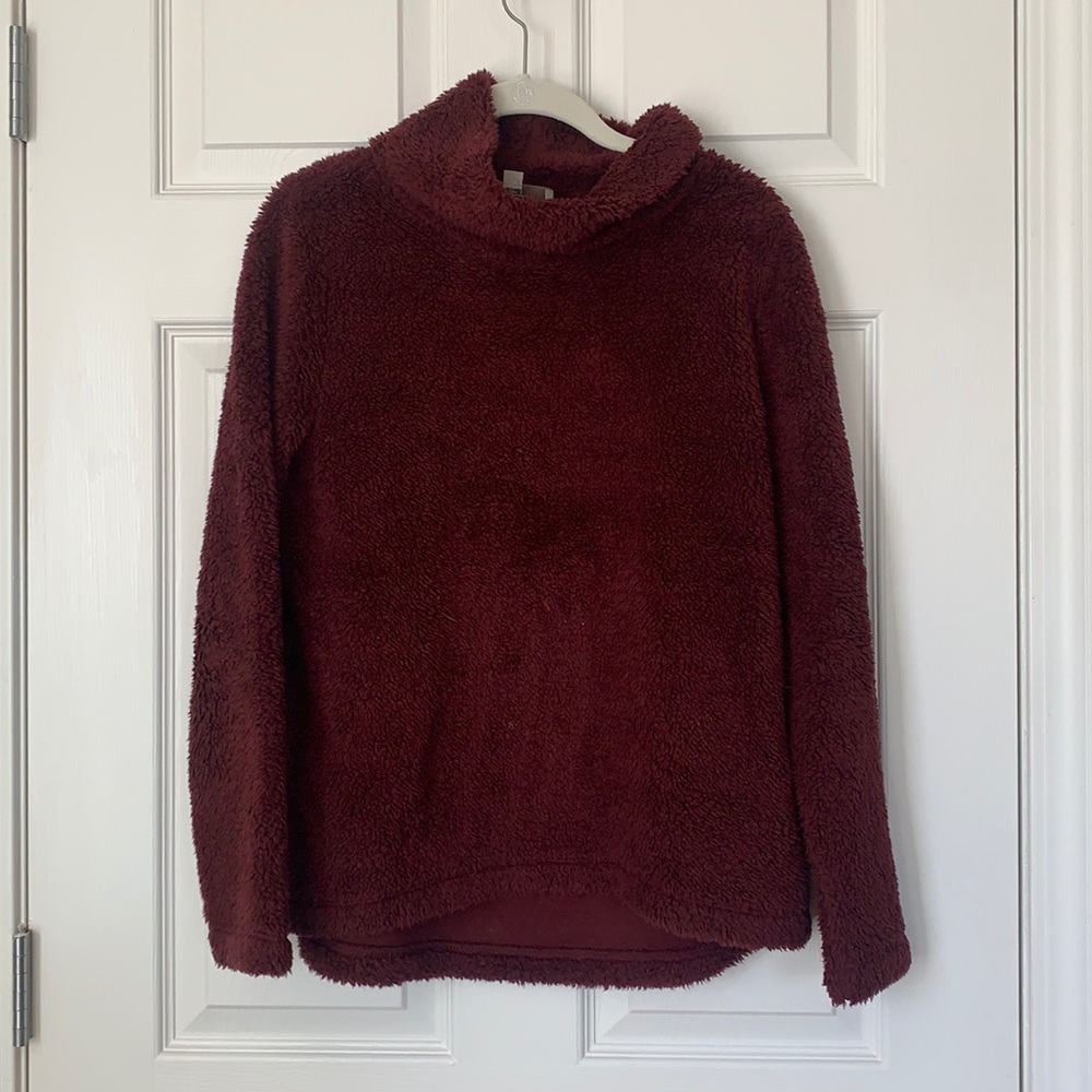 Maroon Sherpa pullover
